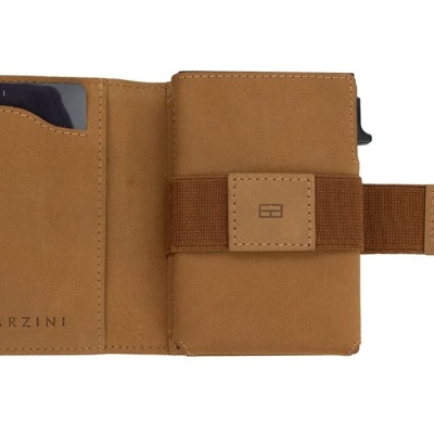 Porta Cartões Garzini Camel Brown