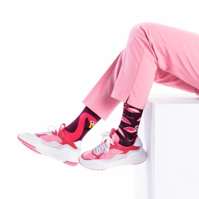 MEIAS MANY MORNINGS - Pink Flamingo