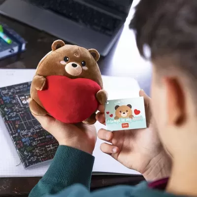 Peluche Mini Super Soft Legami - Teddy Com Coração