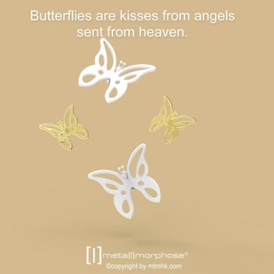 Porta chaves Metalmorphose - MTM079-02 - Borboletas