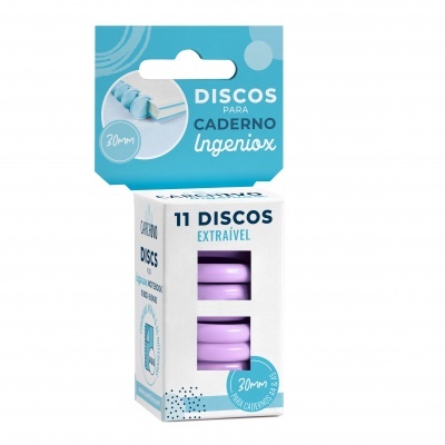 Conjunto de 11 Discos para Caderno Ingeniox Lilás