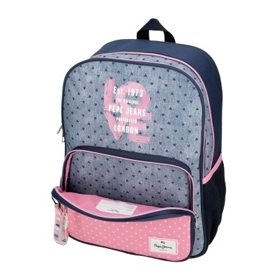 Mochila Pepe Jeans Noni Denim + Estojo de OFERTA