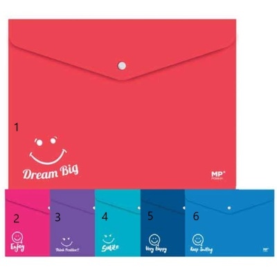 Pasta Porta Documentos Tipo Envelope com Mola - Cores Sortidas