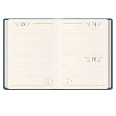 Agenda Dohe Diária - Melbourne – 15 x 21 cm. – Azul