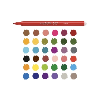 Caixa de 36 Marcadores Feltro Carioca Joy