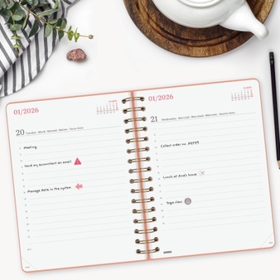 Agenda Finocam 2026 Diária Alma Coral