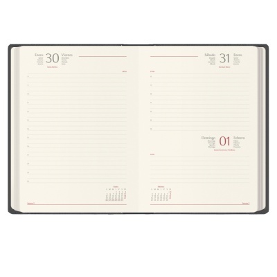 Agenda Dohe Diária - Melbourne – 15 x 21 cm. – Cinza