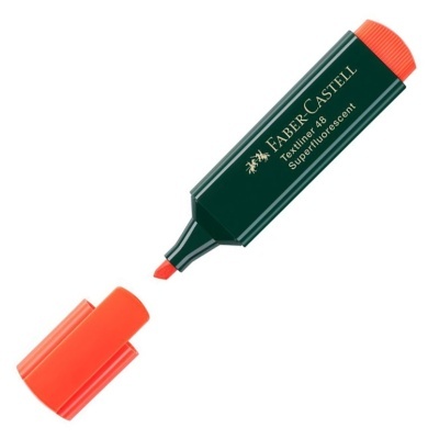 Marcador de texto FABER-CASTELL Texliner 48 Superfluorescent laranja
