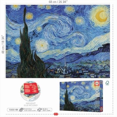 Puzzle Educa A Noite Estrelada Vicent Van Gogh
