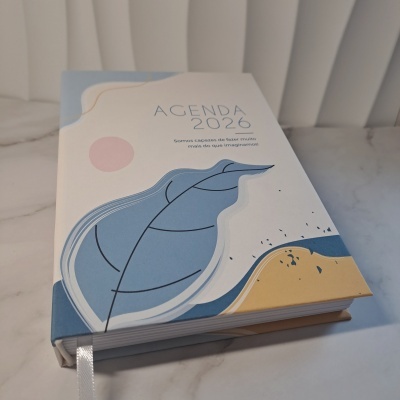 Agenda diária azul 2026