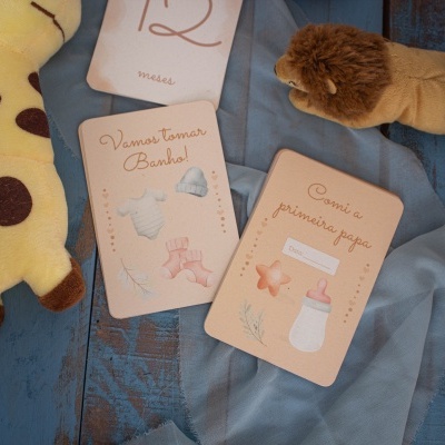 24 Cartões milestones com caixa