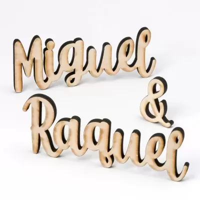Nomes em Madeira 6cm