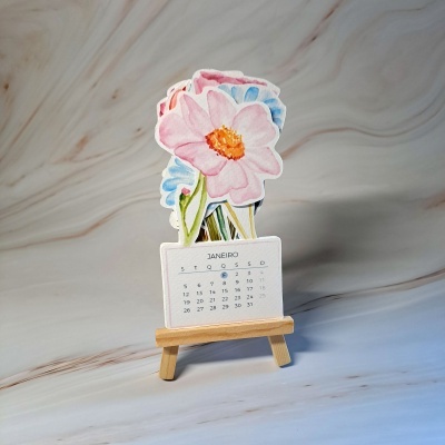 Calendário "flores" 2026