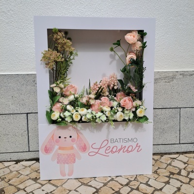 Placa floral personalizada