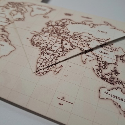 Envelope C6 mapa mundo