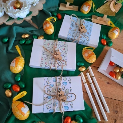 Caixa especial coelhinhos da Páscoa