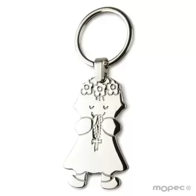 Porta chaves de metal bonequinha