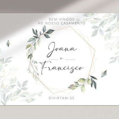 Placa de Bem-vindos Oliveira