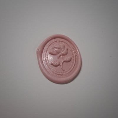Lacre oval autoadesivo Rosa