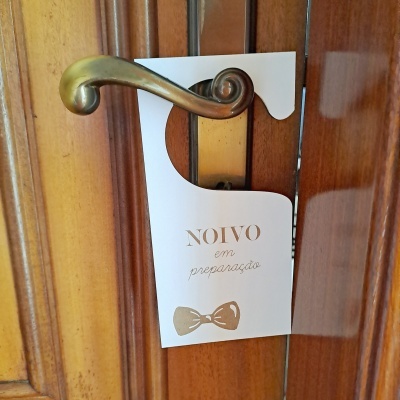 Placa para porta Noivo
