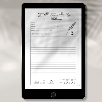 Journal de leituras digital (Kobo com caneta)