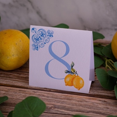 Marcador de mesa Azulejo