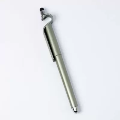 Caneta verde oliva com suporte para telemóvel