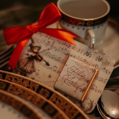 Cartão retangular com Napolitana