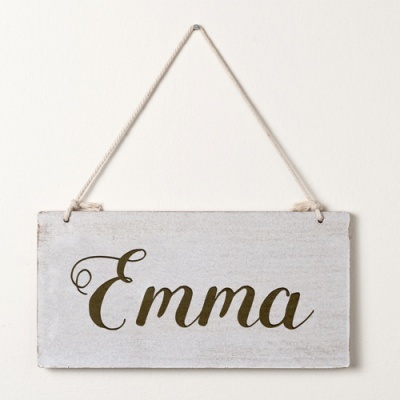 Placa de madeira personalizável com nome