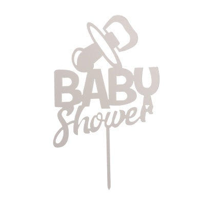 "Baby Shower" em prateado