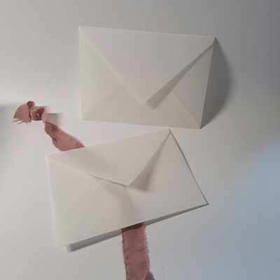 Pacote 25 Envelopes Vegetal translúcido C13