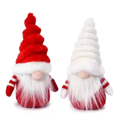 Gnomos de chapéu vermelho e branco