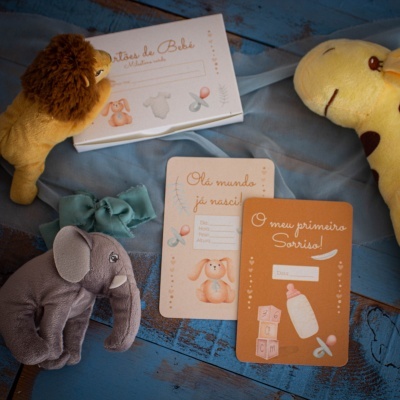 24 Cartões milestones com caixa