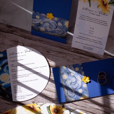 Ementa redonda Van Gogh