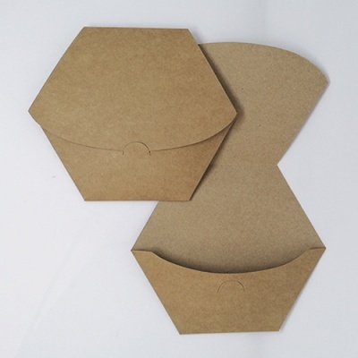 Pacote 25 Envelopes Kraft Hexágono