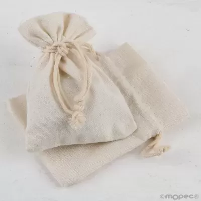 12 Sacos de Algodão Marfim (7,5x10cm)
