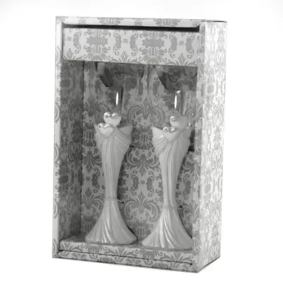 Flutes com corações em relevo