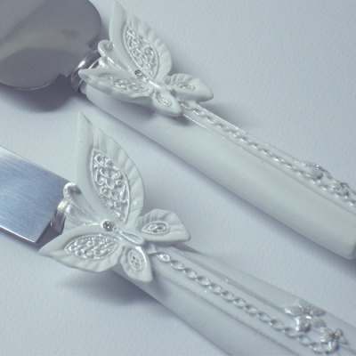 Facas para Bolo com borboletas