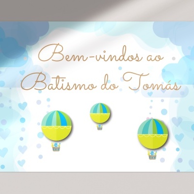 Placa de Bem-vindos Balão
