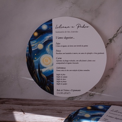 Ementa redonda Van Gogh