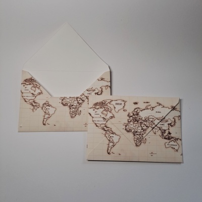 Envelope C6 mapa mundo
