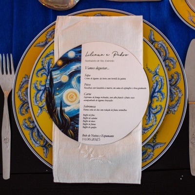 Ementa redonda Van Gogh