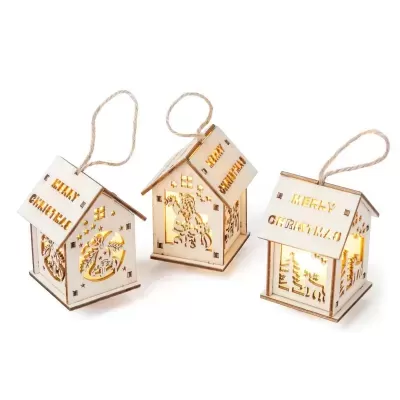 3 Casas com LED para pendurar