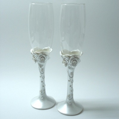 Flutes com rosa em relevo