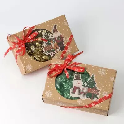 6 Caixas de Natal com boneco de neve e Pai Natal