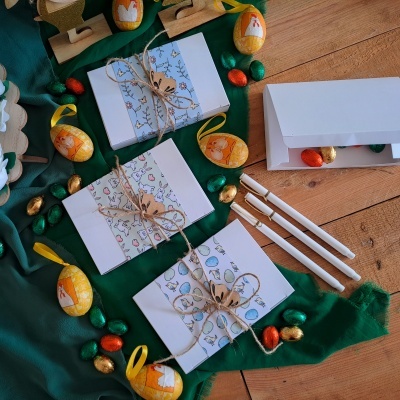 Caixa especial coelhinhos da Páscoa