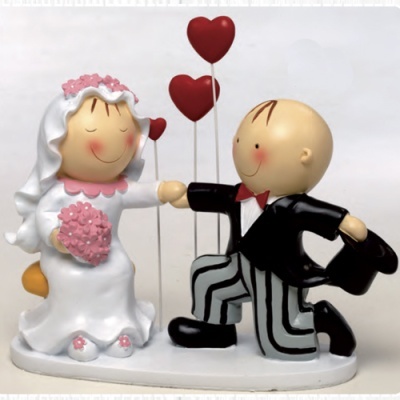 Noivos Pit & Pita com corações