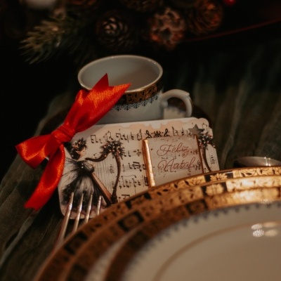 Cartão retangular com Napolitana