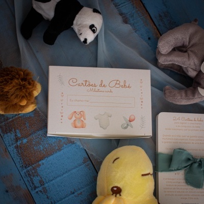 24 Cartões milestones com caixa