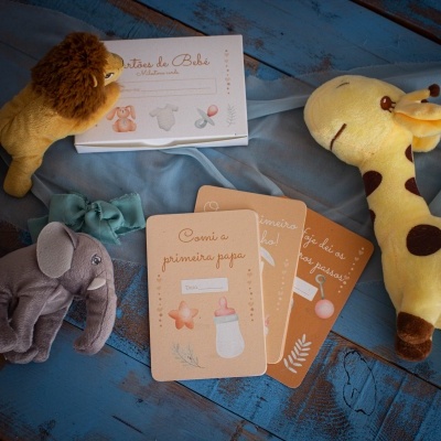 24 Cartões milestones com caixa